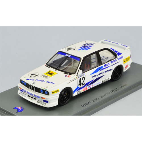 BMW M3 N.42 WINNER BATHURST WTCC 1987 J.CECOTTO-G.BRANCATELLI 1:43 Spark Model Auto Competizione Modellino