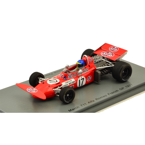 MARCH 711 RONNIE PETERSON 1971 N.17 DNF FRENCH GP 1:43 Spark Model Formula 1 Modellino