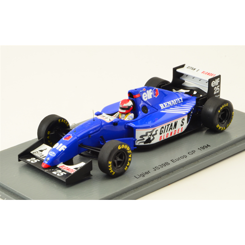 LIGIER JS39B JOHNNY HERBERT 1994 N.25 8th EUROPEAN GP 1:43 Spark Model Formula 1 Modellino