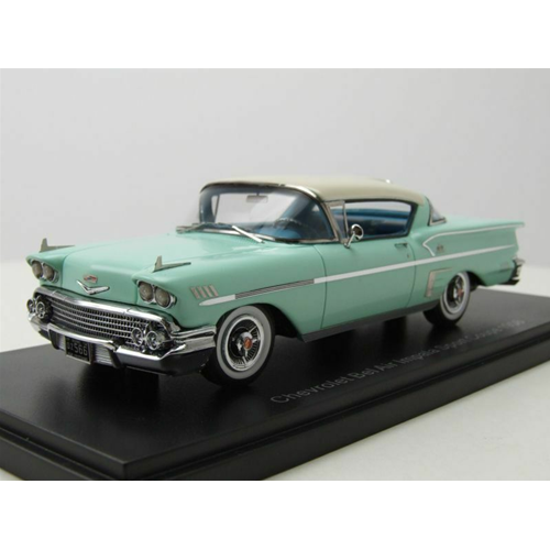 CHEVROLET BELAIR IMPALA COUPE HARDTOP 1958 LIGHT GREEN/WHITE 1:43 Neo Scale Models Auto Stradali Modellino