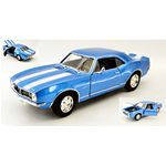 CHEVROLET CAMARO Z 28 1967 BLUE WITH WHITE STRIPES 1:18 Yat Ming Auto Stradali Modellino