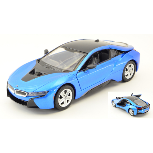 BMW i8 COUPE 2019 BLUE 1:24 MotorMax Auto Stradali Modellino