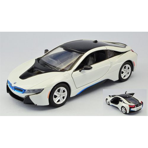 BMW i8 COUPE 2019 WHITE 1:24 MotorMax Auto Stradali Modellino