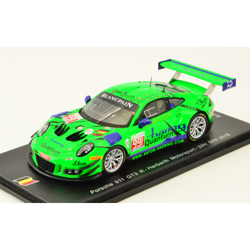 PORSCHE 911 GT3 R N.991 24 H SPA 2018 J.HARING-E.L.BRAUNER-W.TRILLER-A.RENAUER 1:43 Spark Model Auto Competizione Modellino