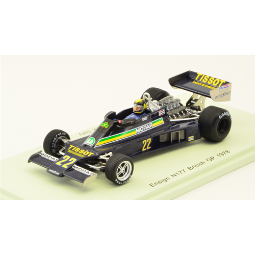 ENSIGN N177 DEREK DALY 1978 N.22 DNF BRITISH GP 1:43 Spark Model Formula 1 Modellino