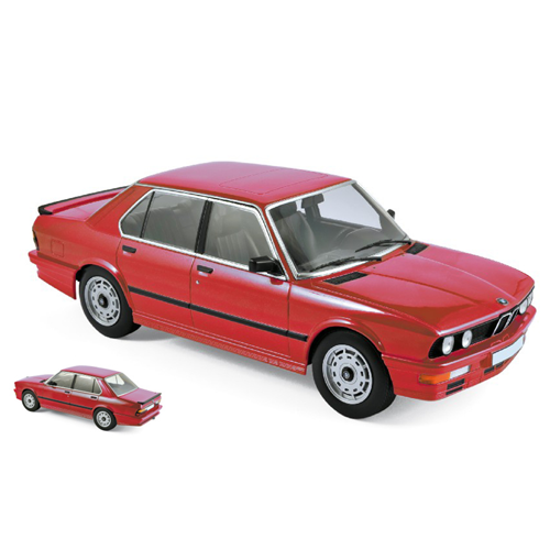 BMW M535i 1986 RED 1:18 Norev Auto Stradali Modellino