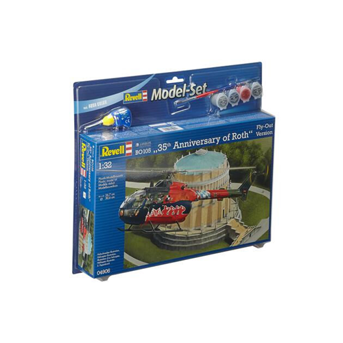 ELICOTTERO BO 105 FLY OUT PAINTING KIT MODEL SET 1:32 Revell Kit Elicotteri Modellino
