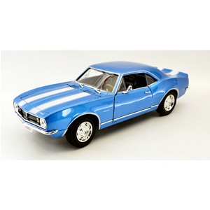 CHEVROLET CAMARO Z 28 1967 BLUE WITH WHITE STRIPES 1:18 Yat Ming Auto Stradali Modellino