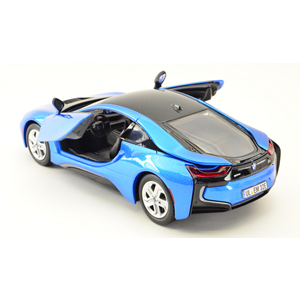 BMW i8 COUPE 2019 BLUE 1:24 MotorMax Auto Stradali Modellino