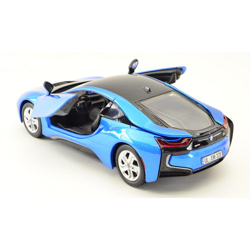 BMW i8 COUPE 2019 BLUE 1:24 MotorMax Auto Stradali Modellino