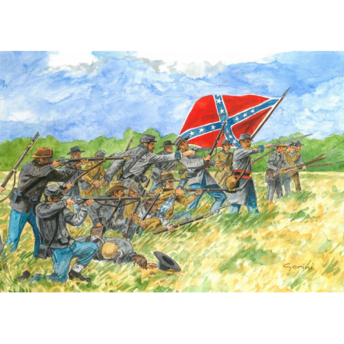 CONFEDERATE INFANTRY KIT 1:72 Italeri Kit Figure Militari Modellino