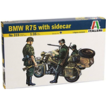 BMW R 75 WITH SIDE CAR MOTO KIT 1:35 Italeri Kit Mezzi Militari Die Cast Modellino