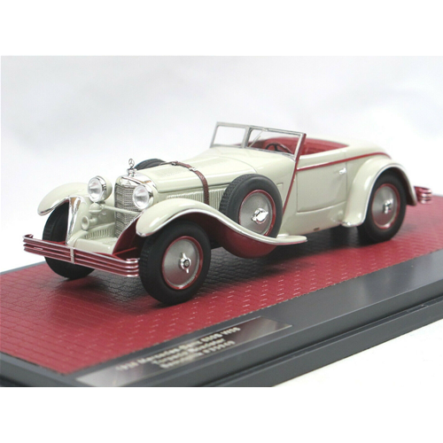 MERCEDES 680S TORPEDO ROADSTER SAOUTCHIK OPEN 1928 GREY 1:43 Matrix Scale Models Auto d'Epoca Modellino