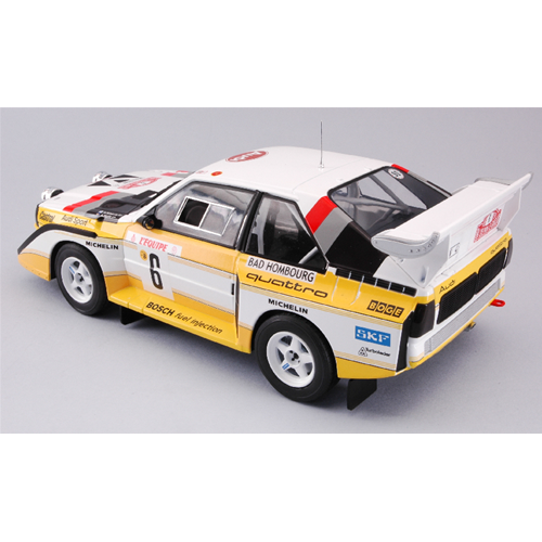 AUDI SPORT QUATTRO S1 N.6 3rd MONTE CARLO 1986 MIKKOLA-HERTZ 1:18 Ixo Model Auto Rally Modellino