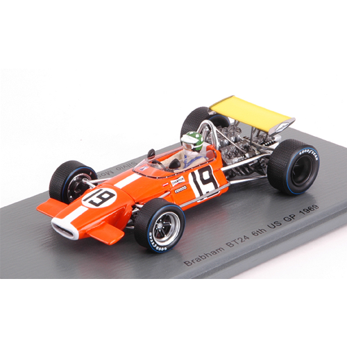 BRABHAM BT24 SILVIO MOSER 1969 N.19 6th US GP 1:43 Spark Model Formula 1 Modellino