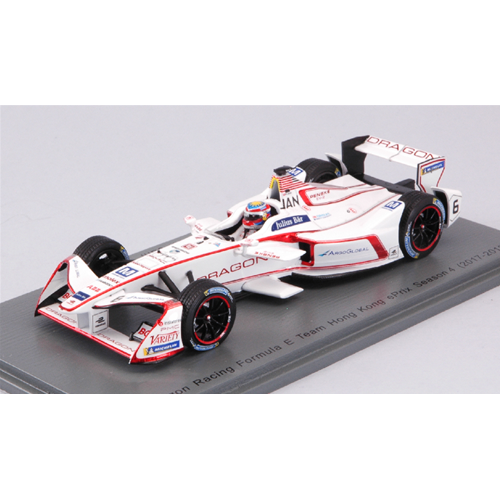 DRAGON N.6 Rd.2 HONG KONG FORMULA E (2017-2018) N.JANI 1:43 Spark Model Auto Competizione Modellino