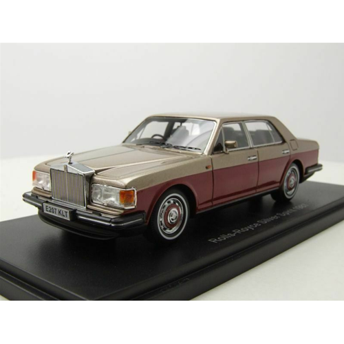 ROLLS ROYCE SILVER SPIRIT 1987 METALLIC BEIGE/DARK RED 1:43 Neo Scale Models Auto Stradali Modellino