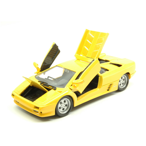 LAMBORGHINI DIABLO 1994 YELLOW 1:24 Welly Auto Stradali Modellino