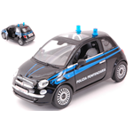 FIAT NUOVA 500 2007 POLIZIA PENITENZIARIA 1:24 New Ray Forze dell'Ordine Modellino