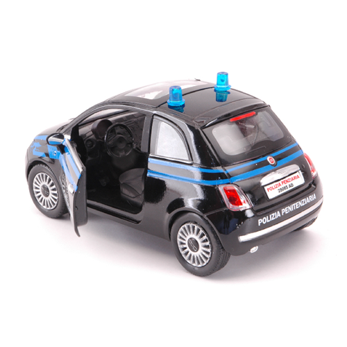 FIAT NUOVA 500 2007 POLIZIA PENITENZIARIA 1:24 New Ray Forze dell'Ordine Modellino