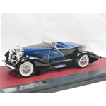 DUESEMBERG J SWB FRENCH TRUE SPEEDSTER BY FIGONI 1931 BLACK/BLUE 1:43 Matrix Scale Models Auto d'Epoca Modellino