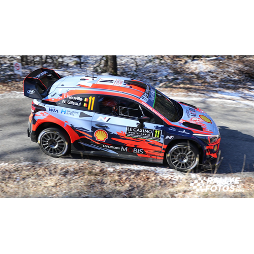 HYUNDAI i20 WRC N.11 2nd RALLY MONTE CARLO 2019 NEUVILLE-GILSOUL 1:43 Ixo Model Auto Rally Modellino