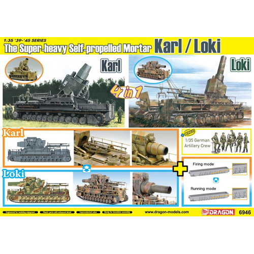 60 cm MORSER GERAT 040 - 54 cm MORSER GERAT 041 KIT 1:35 Dragon Kit Mezzi Militari Modellino