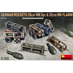 GERMAN ROCKETS 28 cm WK SPR & 32 cm WK FLAMM KIT 1:35 Miniart Kit Mezzi Militari Die Cast Modellino