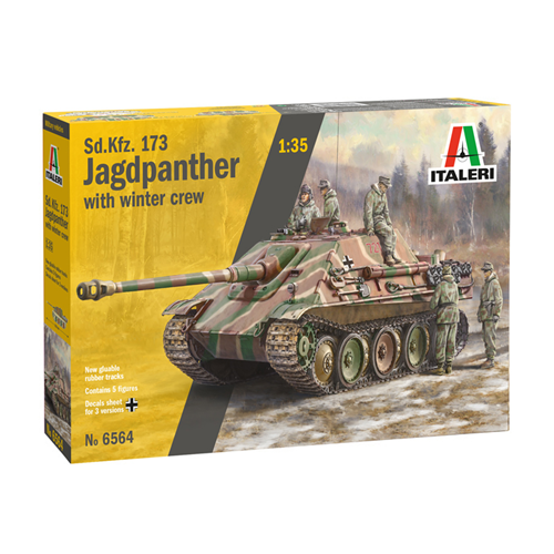 SD.KFZ.173 JAGDPANTHER WITH CREW KIT 1:35 Italeri Kit Mezzi Militari Modellino