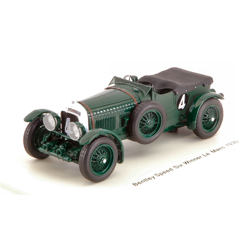 BENTLEY SPEED SIX N.4 WINNER LE MANS 1930 W.BARNATO-G.KIDSTON 1:43 Spark Model Auto Competizione Modellino