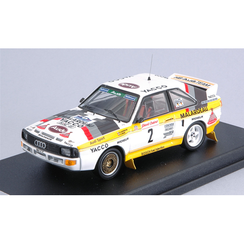 AUDI QUATTRO N.2 HB AUDI WM RALLY DU VAR 1984 DARNICHE-MAHE 1:43 Trofeu Auto Rally Modellino