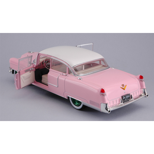 CADILLAC FLEETWOOD SERIES 60 1955 ELVIS PRESLEY 1935-1977 PINK 1:24 Greenlight Movie Modellino
