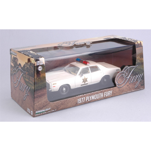 PLYMOUTH FURY HAZZARD COUNTY SHERIFF WHITE 1:43 Greenlight Movie Modellino