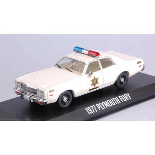 PLYMOUTH FURY HAZZARD COUNTY SHERIFF WHITE 1:43 Greenlight Movie Modellino