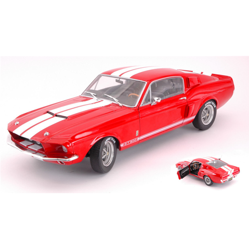 SHELBY MUSTANG GT500 1967 RED W/WHITE STRIPES 1:18 Solido Auto Stradali Modellino