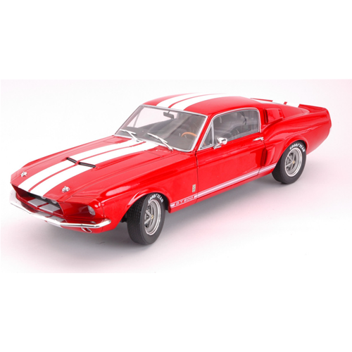 SHELBY MUSTANG GT500 1967 RED W/WHITE STRIPES 1:18 Solido Auto Stradali Modellino
