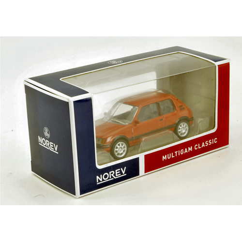 PEUGEOT 205 GTI 1983-1998 RED 1:64 Norev Auto Stradali Modellino