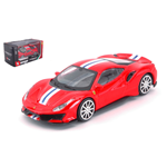 FERRARI 488 PISTA 2018 RED 1:43 Burago Auto Stradali Modellino