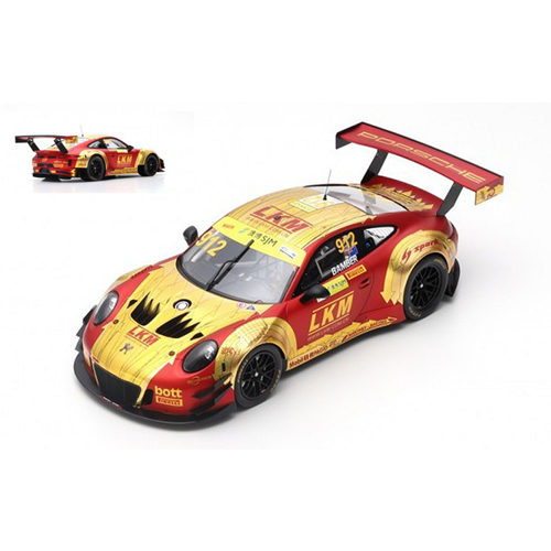 PORSCHE 911 GT3 N.912 FIA GT WORLD CUP MACAU 2018 EARL BAMBER 1:18 Spark Model Auto Competizione Modellino