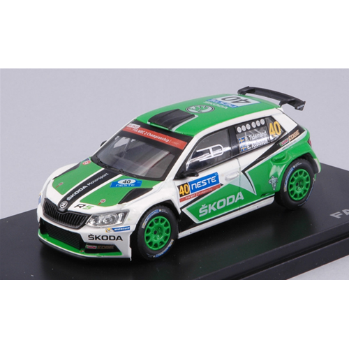 SKODA FABIA III R5 N.40 9th RALLY FINLAND 2015 TIDEMAND-AXELSSON 1:43 Abrex Auto Rally Modellino