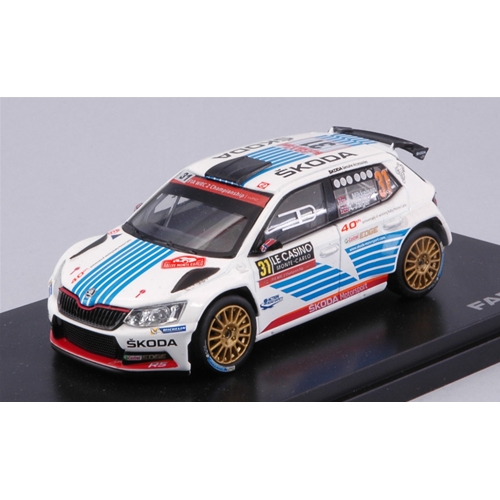 SKODA FABIA III R5 N.31 7th MONTE CARLO 2017 MIKKELSEN-JAGER 1:43 Abrex Auto Rally Modellino