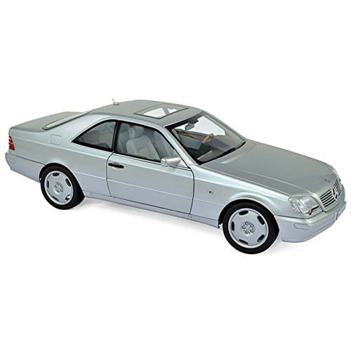 MERCEDES S600 COUPE 1998 SILVER 1:18 Norev Auto Stradali Modellino