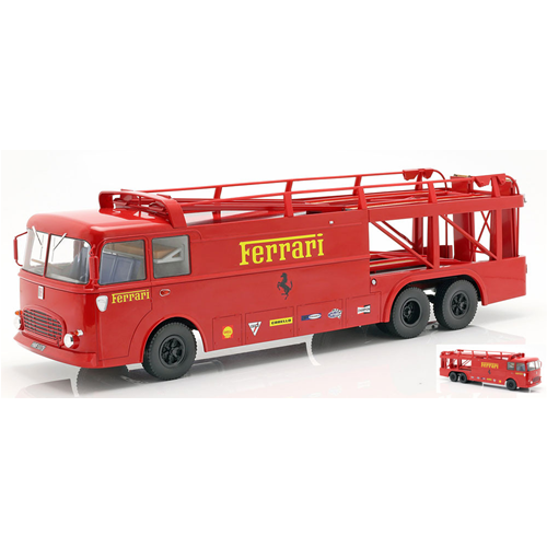 FIAT BARTOLETTI 306/2 TRANSPORTER FERRARI 512 LE MANS 1970 1:18 Norev Camion Modellino