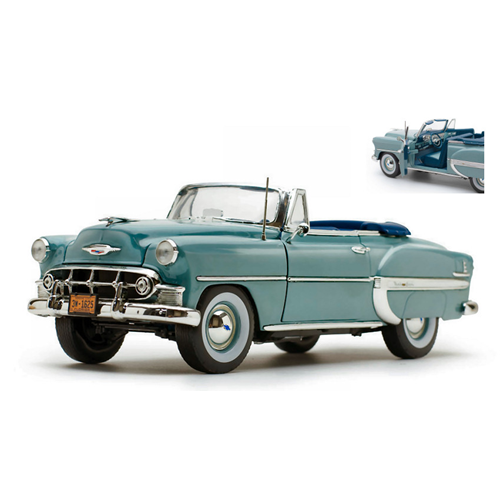 CHEVROLET BEL AIR CONVERTIBLE 1953 LIGHT BLUE 1:18 SunStar Auto Stradali Modellino