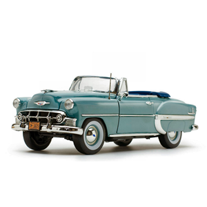 CHEVROLET BEL AIR CONVERTIBLE 1953 LIGHT BLUE 1:18 SunStar Auto Stradali Modellino