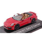 PORSCHE 911 TURBO S CABRIOLET 2016 RED 1:43 Herpa Auto Stradali Modellino