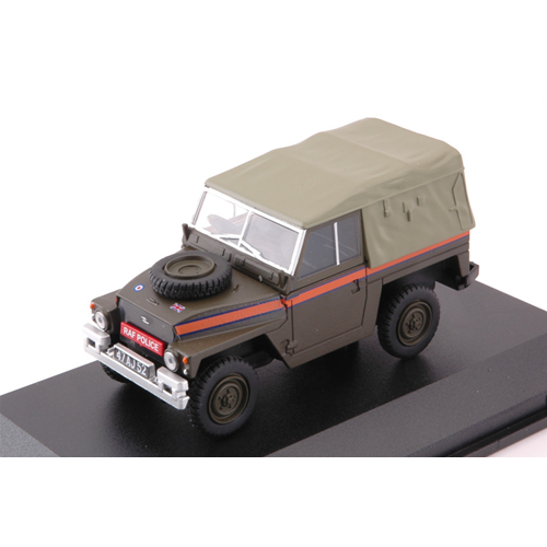 LAND ROVER LIGHTWEIGHT SOFT TOP 1970 RAF POLICE 1:43 Oxford Forze dell'Ordine Modellino