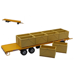 RIMORCHIO MAUPU CON CASSONI BINS 1:32 Replicagri Mezzi Agricoli e Accessori Modellino