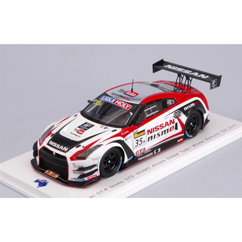NISSAN GT-R N.35 WINNER 12 H BATHURST 2015 K.CHIYO-W.RELP-F.STRAUSS 1:43 Spark Model Auto Competizione Modellino
