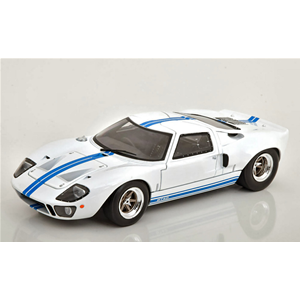 FORD GT40 MK1 WHITE WITH BLUE STRIPES 1:18 Solido Auto Competizione Modellino